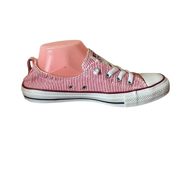 Converse Red and White Striped Sneakers - Picture 9 of 13